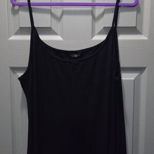 Black Long Slip Stap Maxi Dress